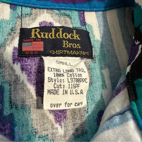 Vintage Ruddock Bros Western Roper Rodeo Button Down Colourful Long Sleeve Small - Picture 7 of 16